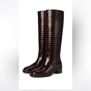 New Stuart Weitzman walnut Kaia Knee-High Boots